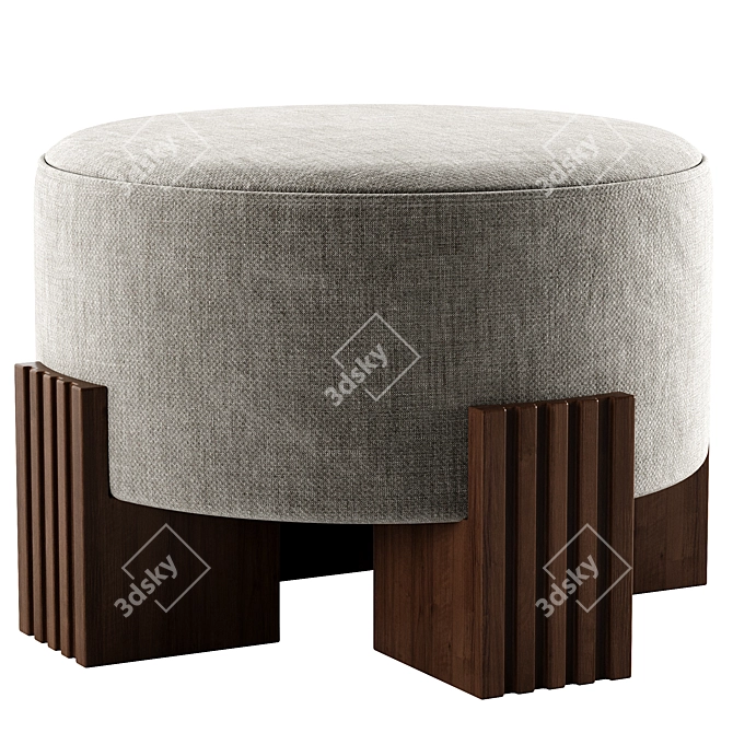 Modern Low Stool by DOME 3D model image 2