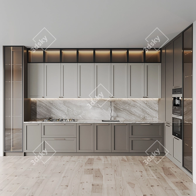 Modern Kitchen 3D Models Kit 3D model image 5