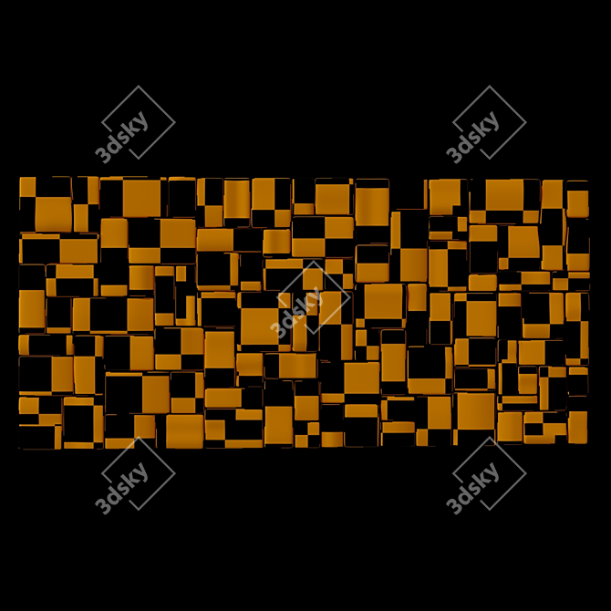 High Resolution Wood Texture Panel 3D model image 7