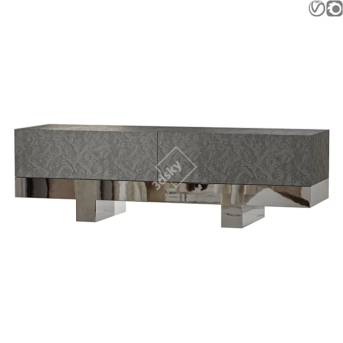 Sleek Lindens 4k Credenza 3D model image 4