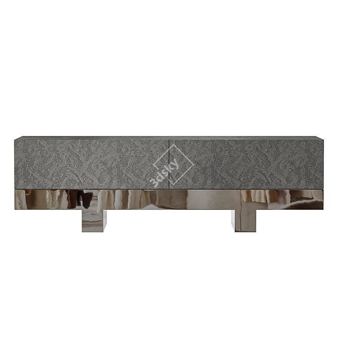 Sleek Lindens 4k Credenza 3D model image 5