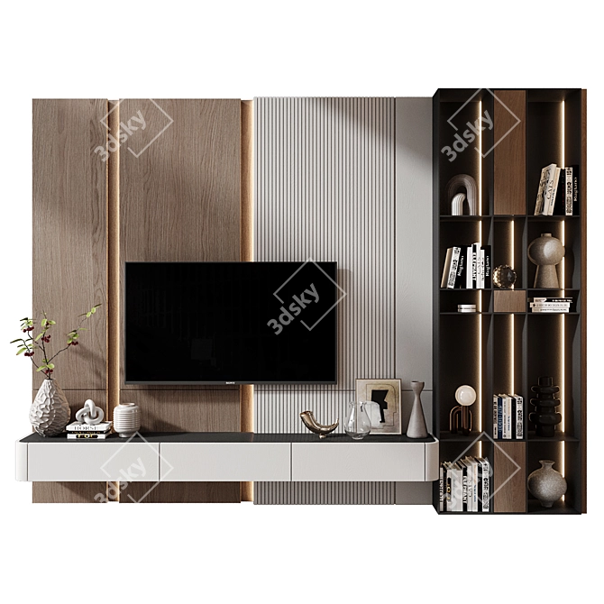 Modern TV Wall Decor 2015  3D model image 1