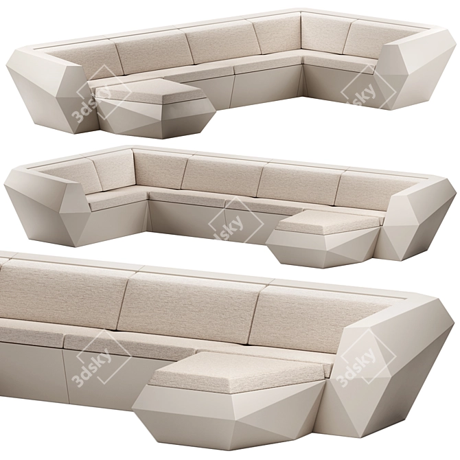 FAZ 6 Modular Sofa, Vondom 3D model image 1