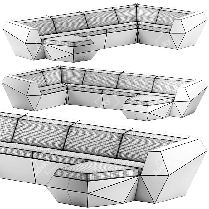 FAZ 6 Modular Sofa, Vondom 3D model image 4