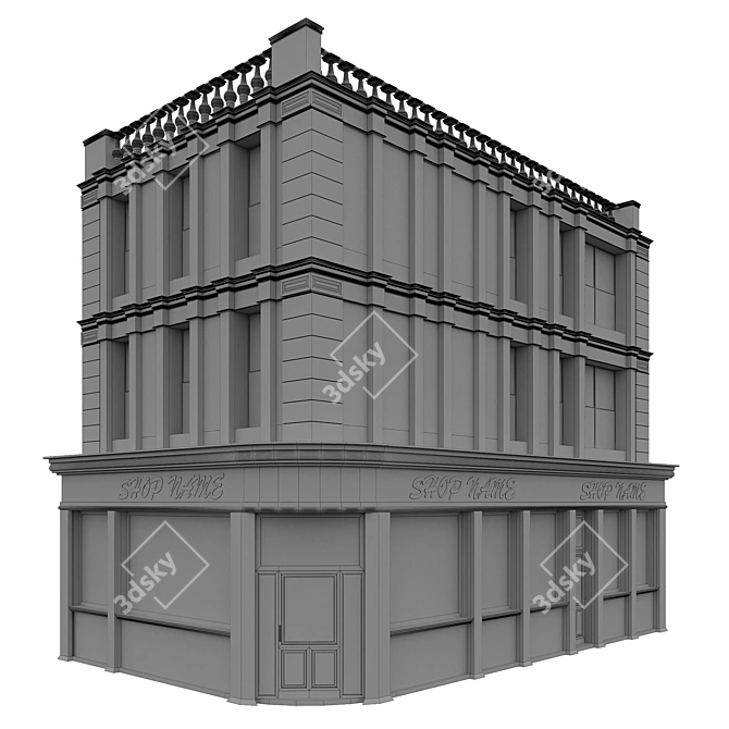  Shop Building No.6 - 3D Model 3D model image 4