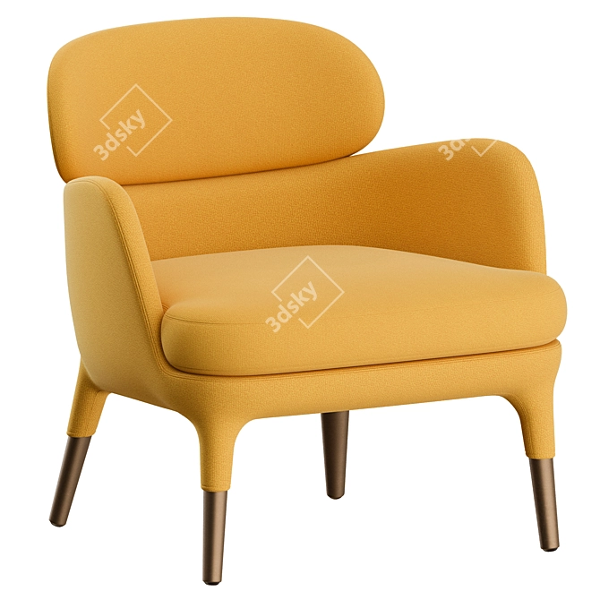 Modern Ester Lounge Chair Set 3D model image 5