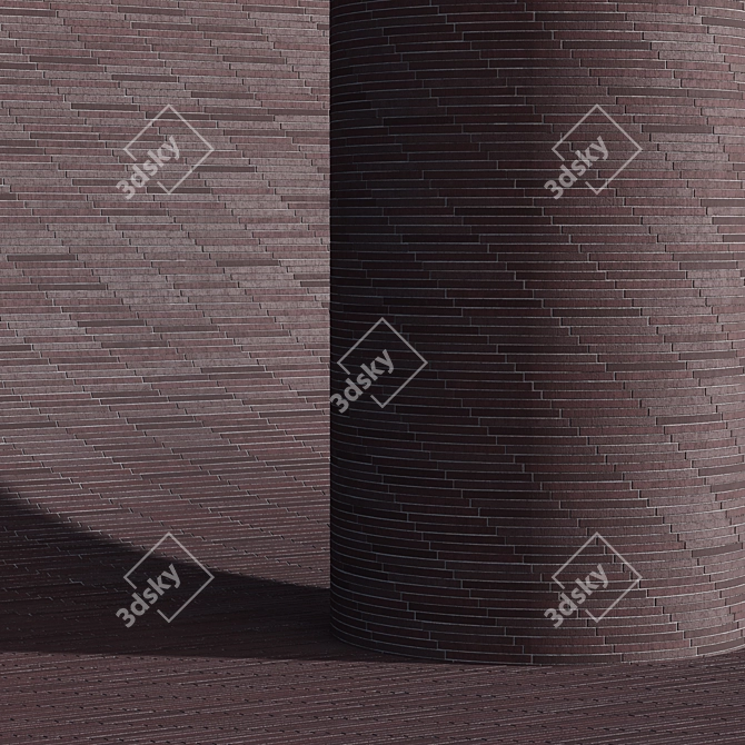 Modern Red Clinker Brick 003 3D model image 5