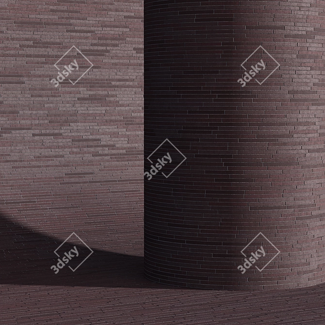 Modern Red Clinker Brick 003 3D model image 6