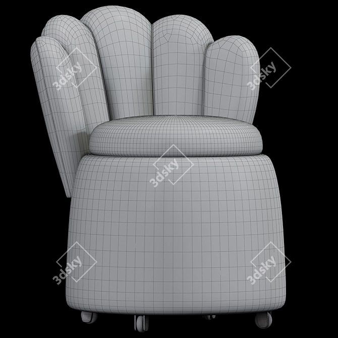 Modern Vanity Stool Chair 3D 3D model image 2