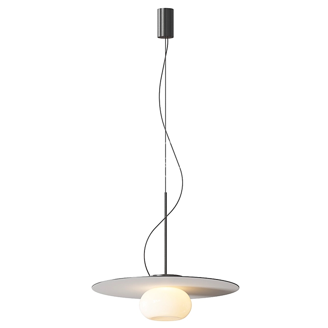 Modern Minimalist Glass Pendant Light 3D model image 3