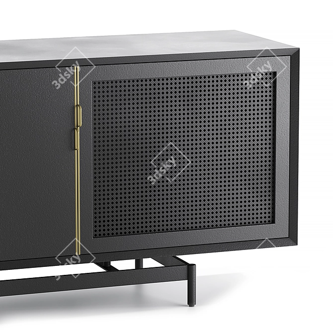 Louisiana Media Console Furniture 3D model image 4