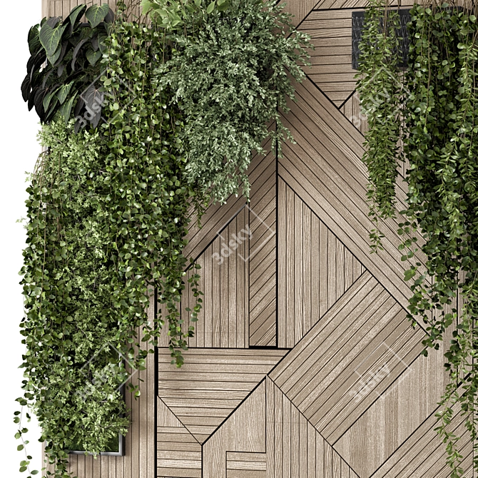 Stylish Indoor Vertical Garden Display 3D model image 6