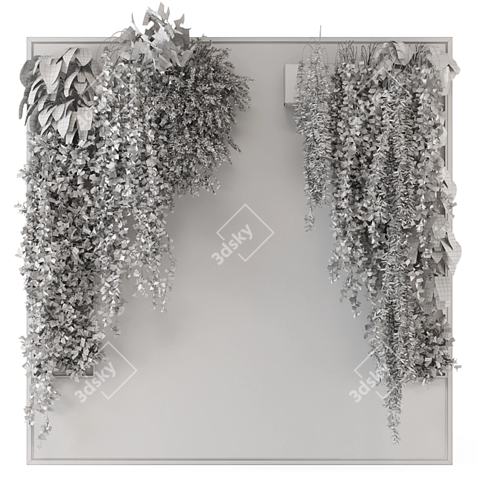 Stylish Indoor Vertical Garden Display 3D model image 7