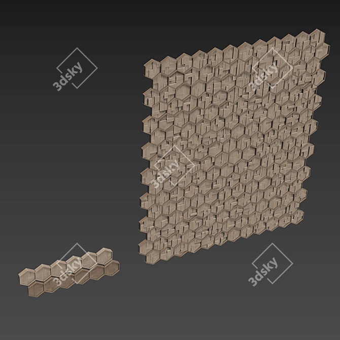 Smooth Wood Panel Texture Set 3D model image 5