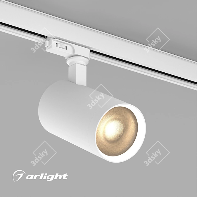 Precision Adjustable Spotlight for Museums 3D model image 1