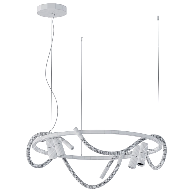 Odeon Light Corda Pendant Fixture 3D model image 4