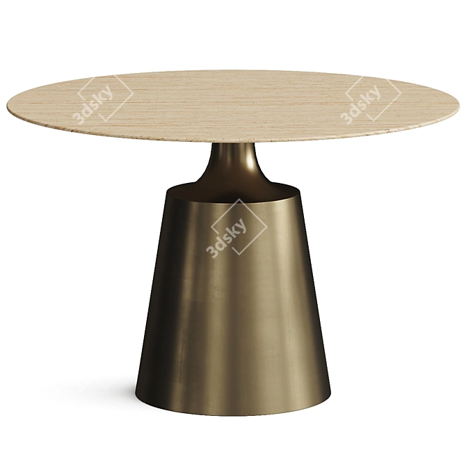 Elegant Eichholtz Nathan Round Dining Table 3D model image 1