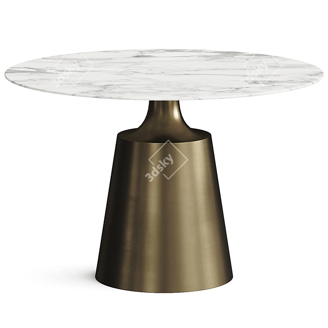 Elegant Eichholtz Nathan Round Dining Table 3D model image 2