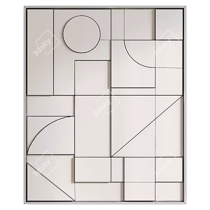 Shapes 3D Wall Art Collection 3D model image 6