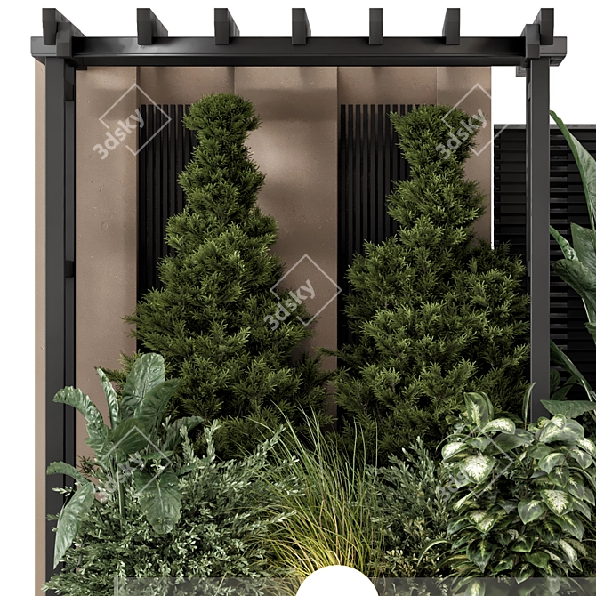 Lush Garden Bush & Tree 3D model image 6