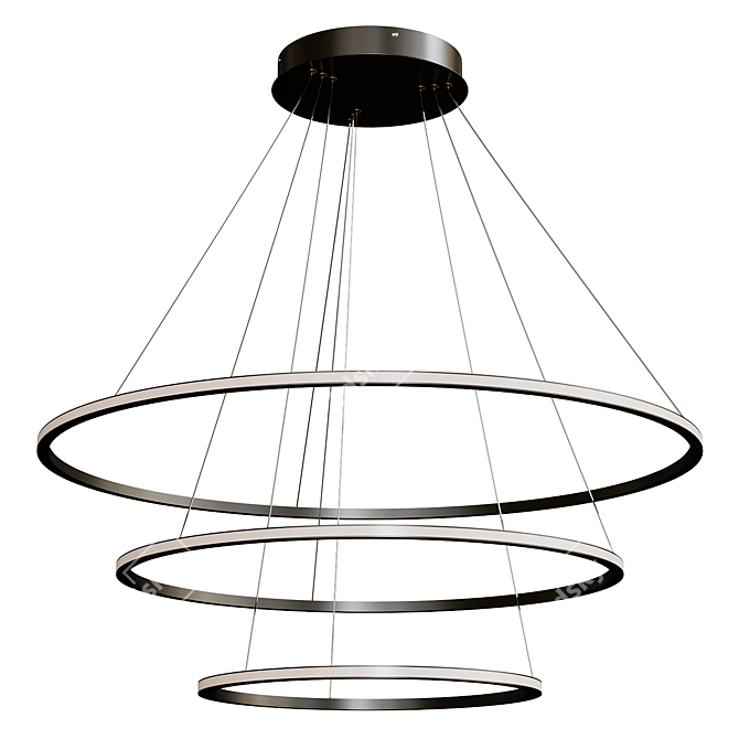 Modern Pendant LED Light Fixture 3D model image 2