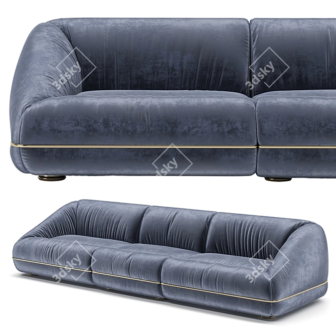 Xenon Sectional Sofa Vray 3dsMax 3D model image 2