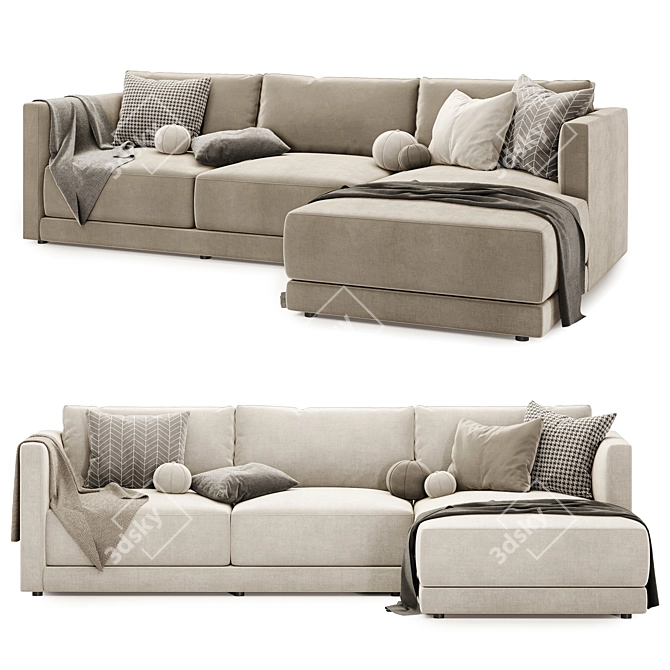 Astra Two-Piece Sectional Set 3D model image 3