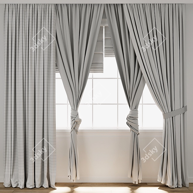  Textured Curtain 3D Models 3D model image 3