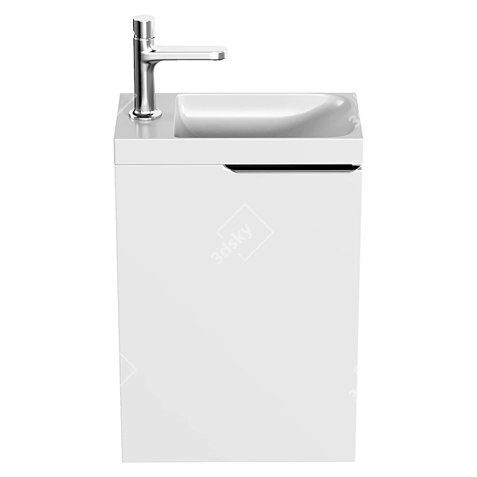 40cm TIM Vanity Unit with Washbasin 3D model image 2