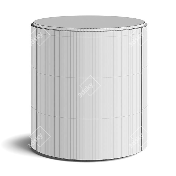 Lema Designer Round Bedside Table 3D model image 4