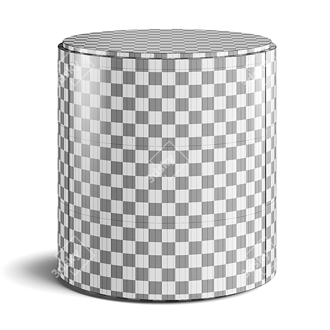 Lema Designer Round Bedside Table 3D model image 7