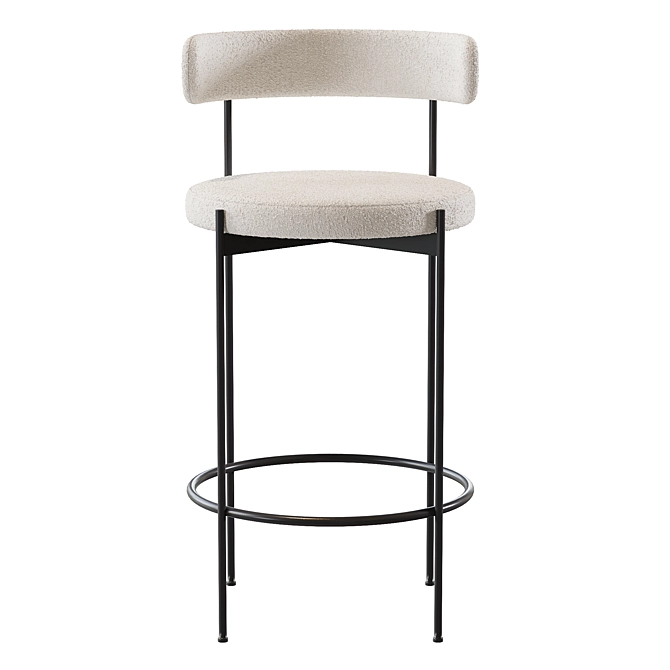 Modern Bar Chair - Liberda 3D model image 2