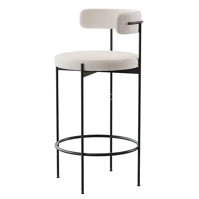 Modern Bar Chair - Liberda 3D model image 3