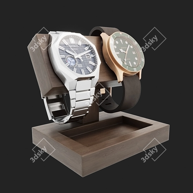 Premium Decor Set with Watches 3D model image 1