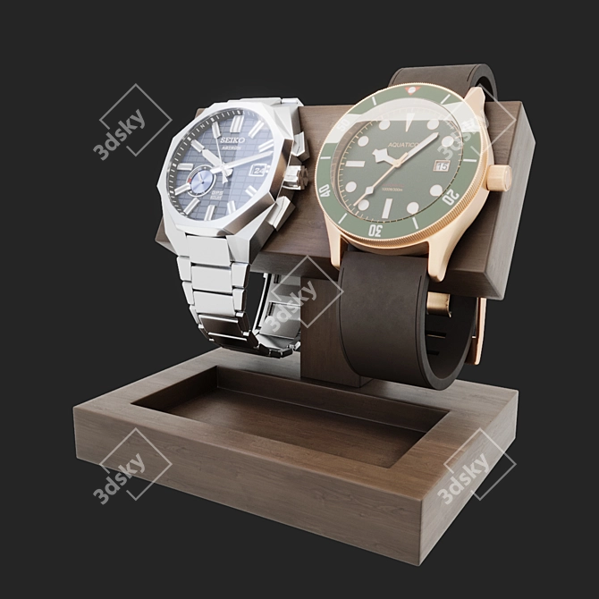 Premium Decor Set with Watches 3D model image 2