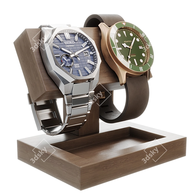 Premium Decor Set with Watches 3D model image 7