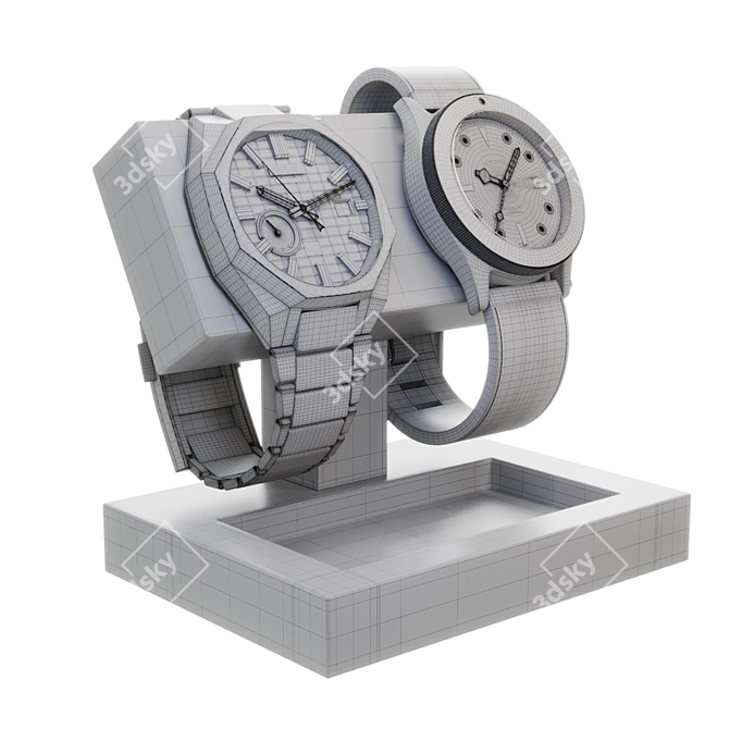 Premium Decor Set with Watches 3D model image 10