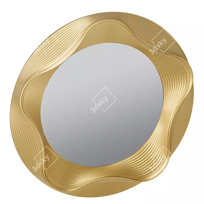 Title: Gold QWERTY Wall Mirror Gavr

Description: Decorative QWERTY wall mirror, model Gavr, in gold 3D model image 2