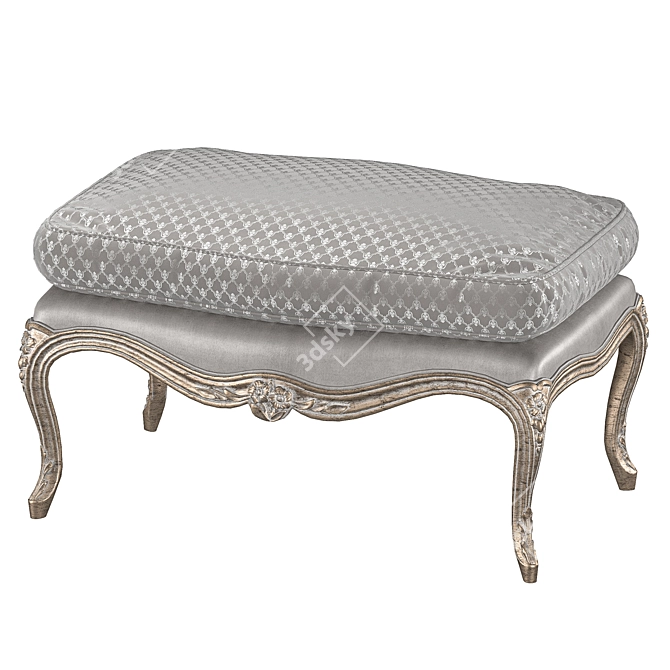 Elegant Louis Bench Set 3D model image 2