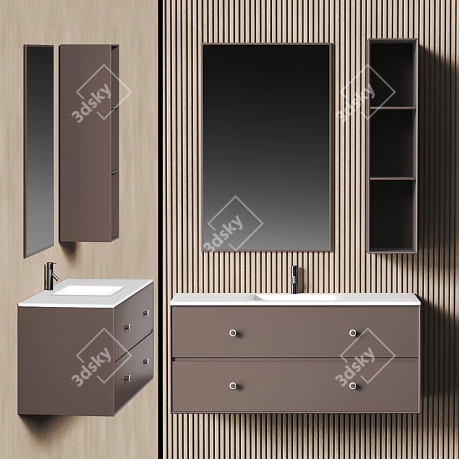 Montana Coffee Bathroom Furniture 3D model image 1