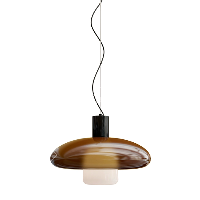 Elegant Acquerelli Glass Suspension Lamp 3D model image 2