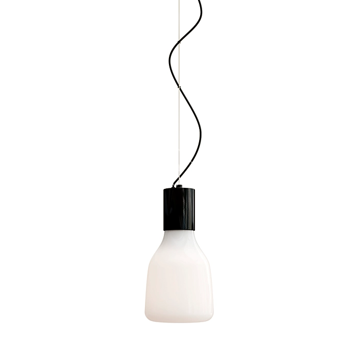 Elegant Acquerelli Glass Suspension Lamp 3D model image 3