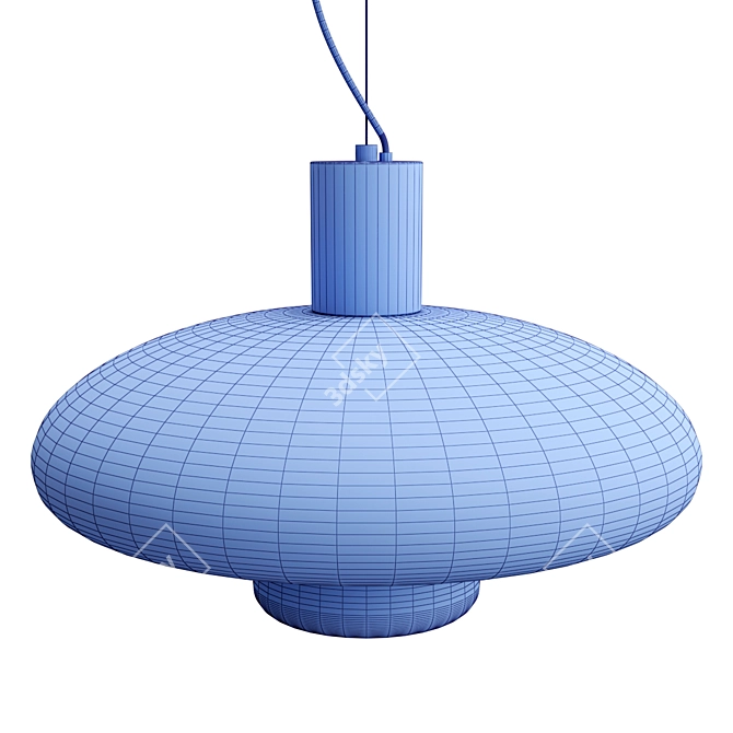 Elegant Acquerelli Glass Suspension Lamp 3D model image 7