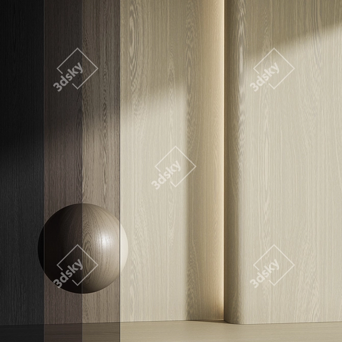 Wood Veneer Material Set 3D model image 1