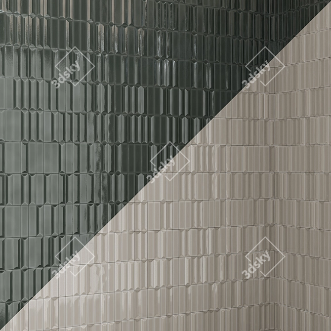 FLAUTI Dual Color Tile 3D model image 1