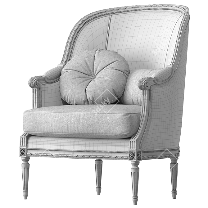 Hendrix Allardyce Louis XVI Armchairs 3D model image 2