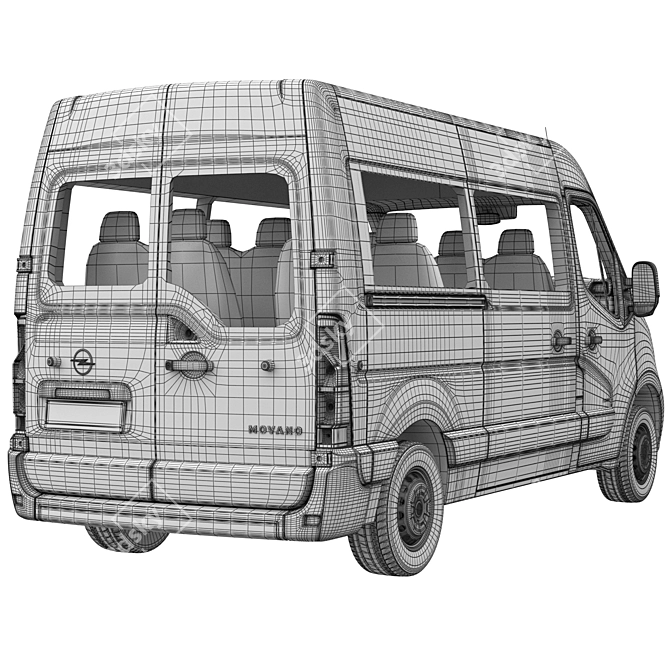 Opel Movano Minibus 2020 Restyling 3D model image 5