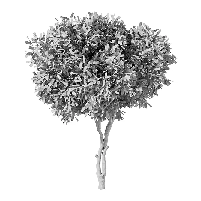 Sleek Modern Tree Sculpture 3D model image 4