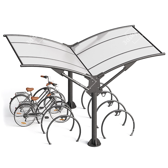 Twist Bike Parking Stand 3D model image 8