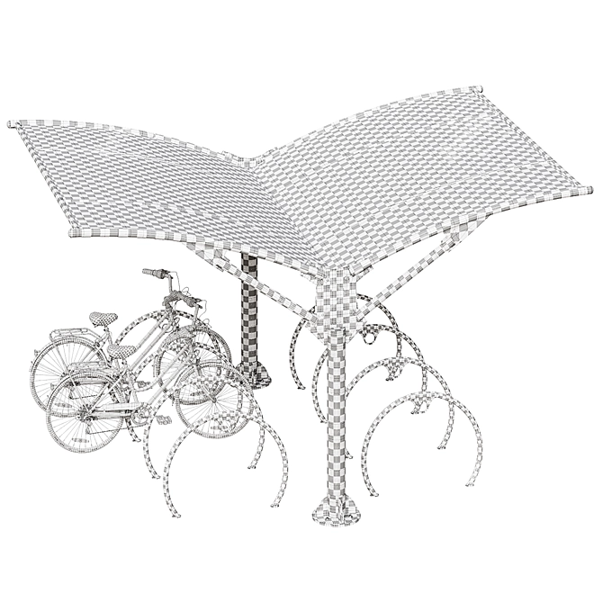 Twist Bike Parking Stand 3D model image 12